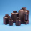 Wide Mouth Rectangular Bottle, HDPE, Amber - Image 2