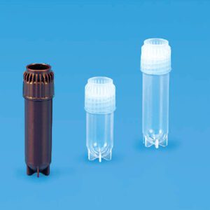 Amber Storage Vial, Self-Standing, PP with HDPE Closure