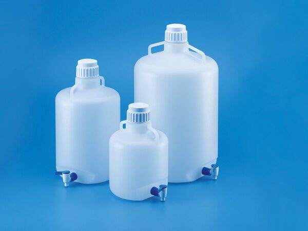 Narrow Mouth Round Carboy with Stopcock, PP