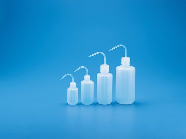 Narrow mouth wash bottle, LDPE with Standard Dispensing Nozzle
