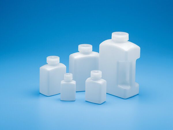 Wide Mouth Rectangular Bottle, HDPE, with PP closure