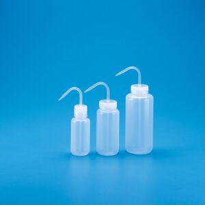 Wide mouth wash bottle, LDPE, with Standard Dispensing Nozzle