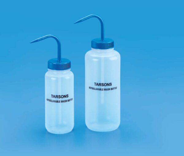 Autoclavable Wide Mouth Wash Bottle, PP with Standard Screw Top Dispensing Nozzle
