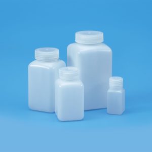 Wide Mouth Square Bottle, HDPE with PP Closure