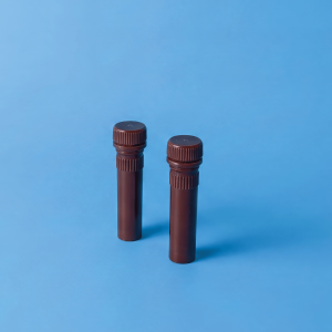 Screw Cap Micro Tubes, PP, Amber, With attached Flat Amber Cap