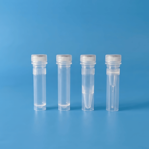 Screw Cap Micro Tubes, PP, Clear, With attached Flat Cap